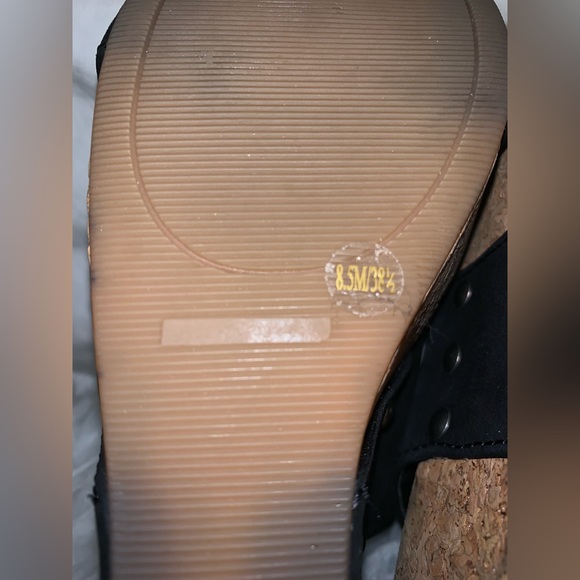 LUCKY BRAND CORK BLACK Wedges heels women’s size 8.5 - Picture 7 of 15